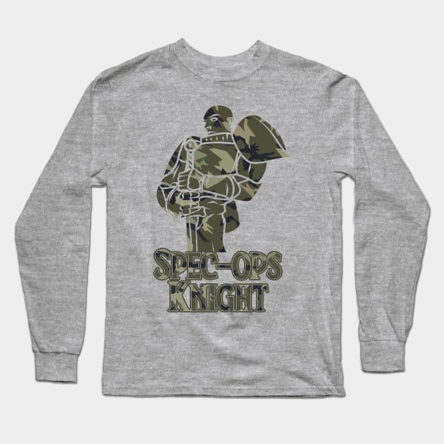 Spec-ops Knight: A Fantasy Design Long Sleeve T-Shirt by McNerdic